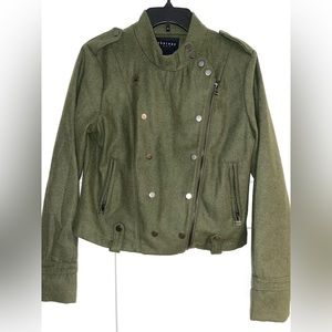 Army Green Asymmetrical Jacket